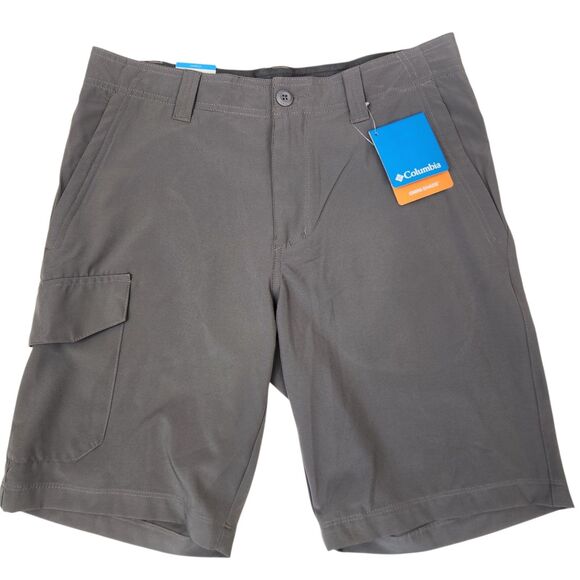 NEW Columbia Mens Omni-Shade 50 UPF Outdoor Flat Front Cargo Shorts US 30x10